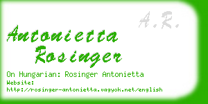 antonietta rosinger business card